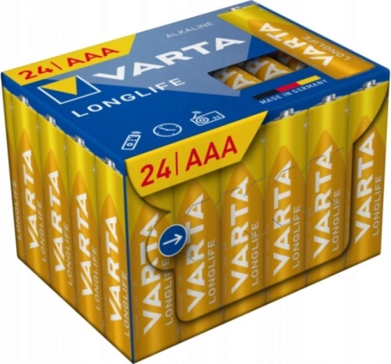 Piles alcalines Varta Longlife Power AAA, 24 pièces