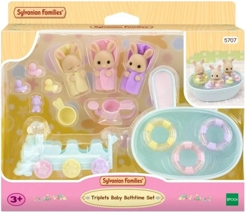 Sylvanian Families bain des triplés lapins