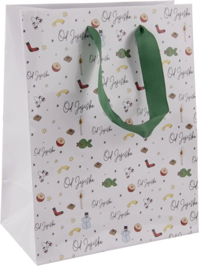 Sac cadeau en papier « De la part du Père Noël » 18 × 10 × 23 cm