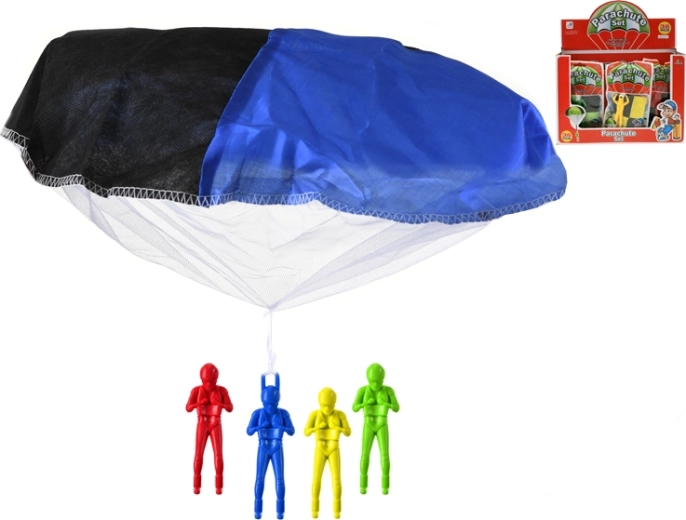 Jouet parachutiste avec parachute 10 cm – 4 couleurs