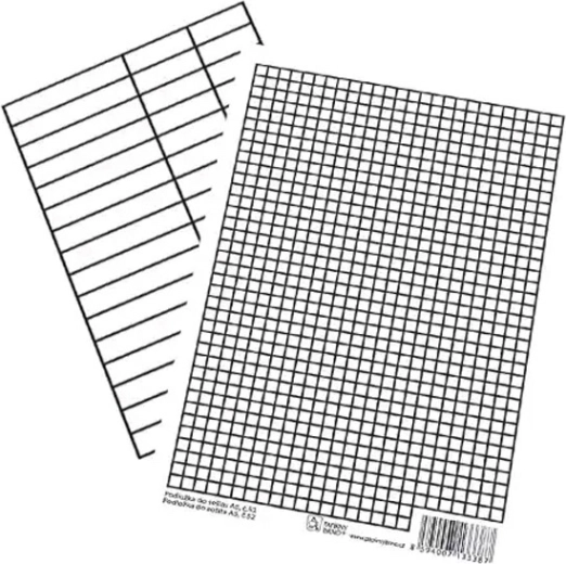 Sous-main pour cahier A5 – lignes et carreaux - 1 pièce