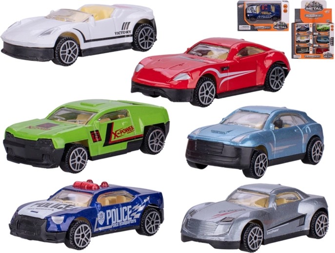 Set de petites voitures de sport en métal 7 cm – 24 pcs