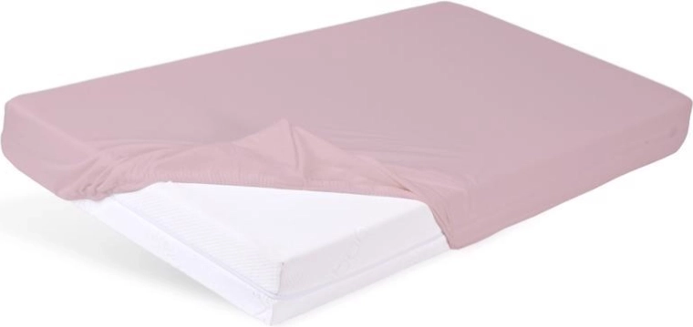 Drap-housse imperméable en bambou Babymatex avec élastique, rose poudré, 60 × 120 cm