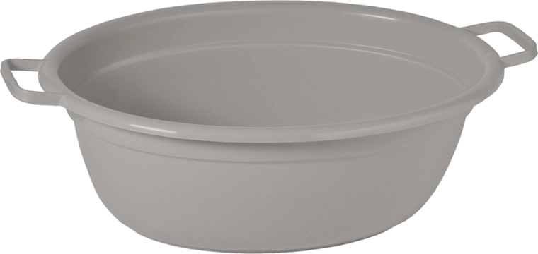 Bassin ovale Alva 55 cm 25 l gris urbain