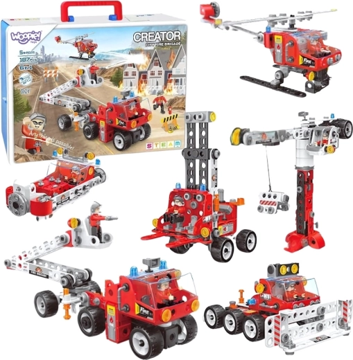 Kit de construction de véhicules de pompiers Woopie Creator City
