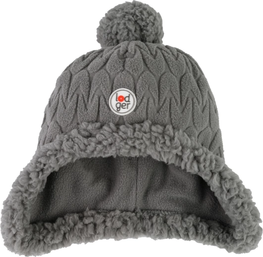 Bonnet d’hiver en polaire Lodger Hatter Empire fleece sharkskin 0–3 mois - 1 pièce