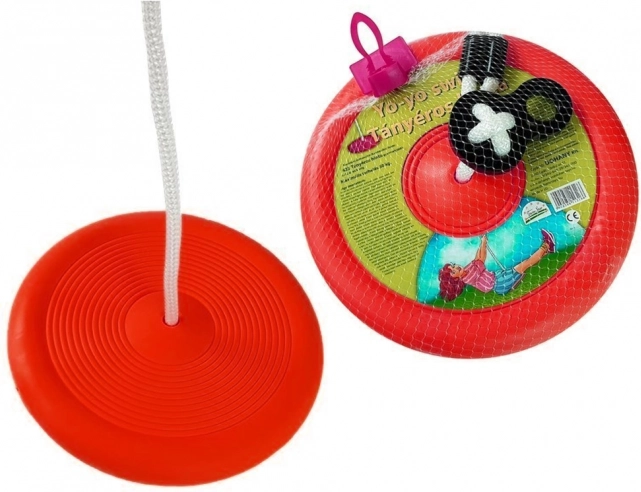 Balançoire disque ronde pour enfants – Rouge
