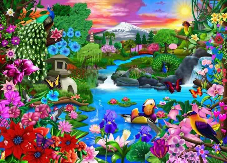 Puzzle Paradis oriental 500 pièces BLUEBIRD