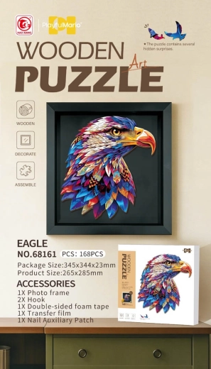 Puzzle en bois aigle, 168 pièces