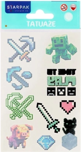 Tatouage pixel - 1 pièce