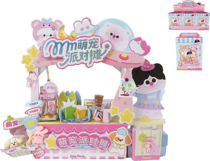 Stand avec animaux kawaii 15,5 cm - 1 pièce