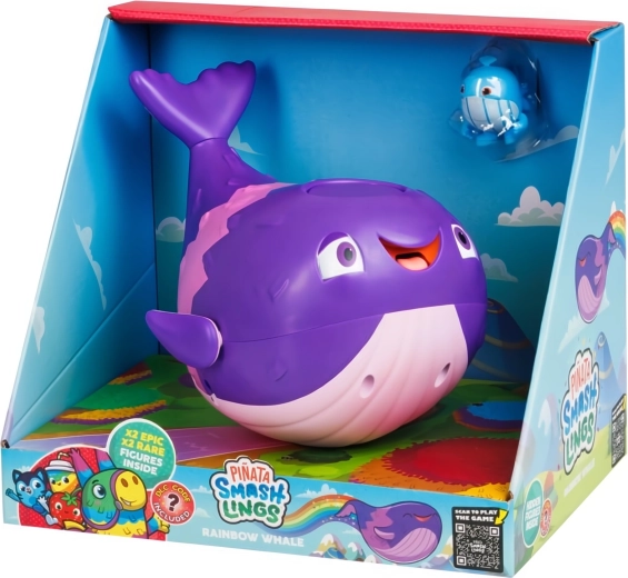 Piñata Smashlings baleine arc-en-ciel + 4 figurines