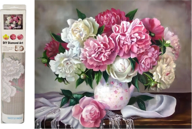 Mosaïque diamant Fleurs dans un vase