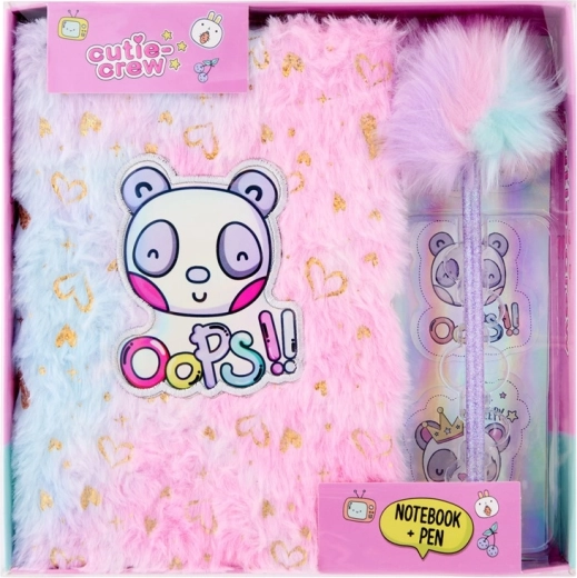 Cahier et stylo avec pompon