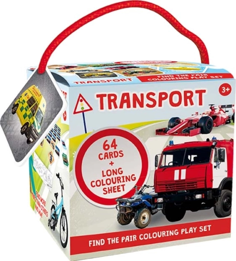 Jeu de mémoire de voyage avec coloriages – Transports
