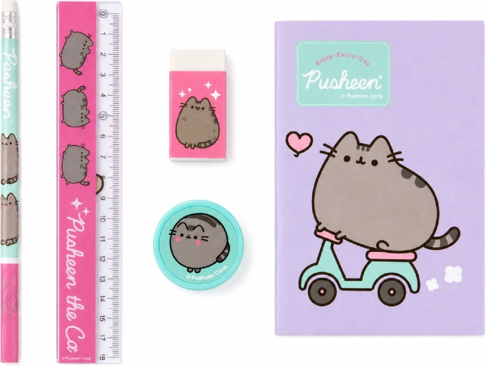 Set scolaire Pusheen violet en 5 pièces