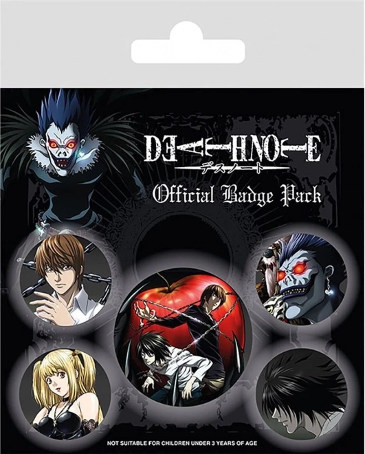 Set d’insignes Death Note – 5 pcs
