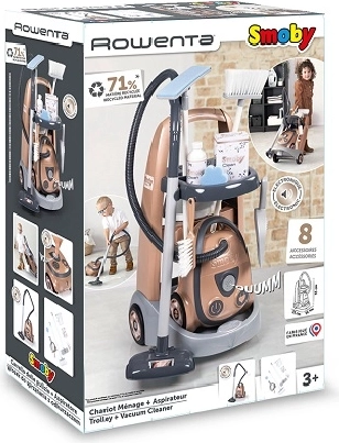 Chariot de ménage Smoby Rowenta avec aspirateur