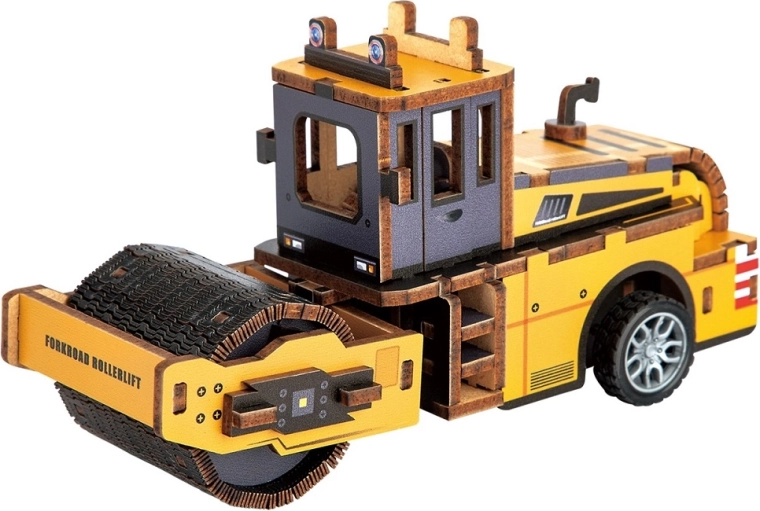 2Kids Toys puzzle 3D en bois rouleau compresseur