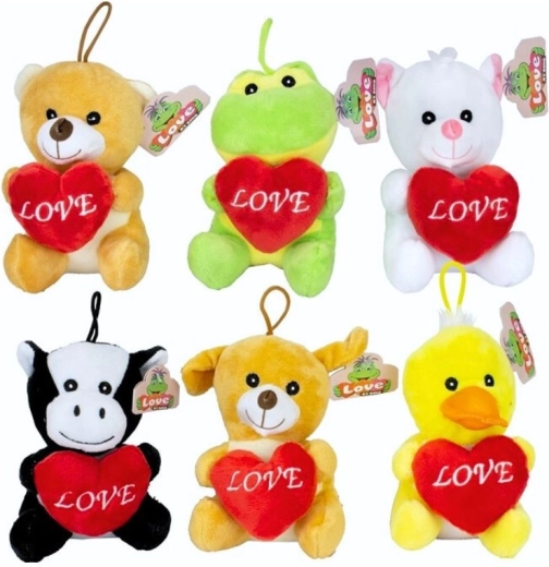 Peluches avec petit cœur