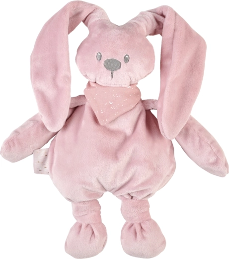 Lapin en peluche Nattou Lapidou Glow rose poudré 36 cm
