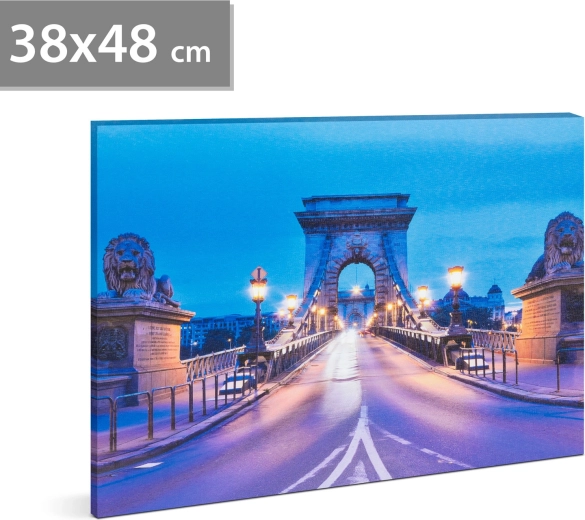 Tableau LED Pont Charles 38 × 48 cm