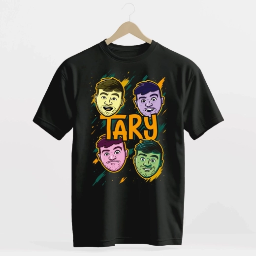 T-shirt Tary Povoroznyk faces noir 152–158