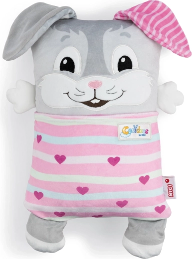 Nici Cosidoos lapin en peluche coussin réversible 30 × 20 cm