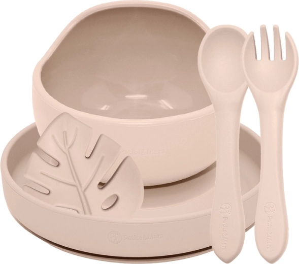 Set repas en silicone Petite&Mars take&match desert sand 4 pcs (6m+)