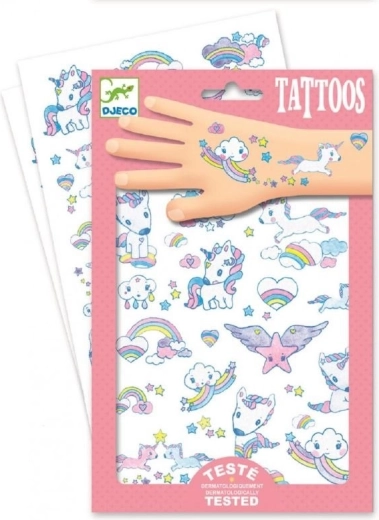 DJECO tatouages temporaires Licornes