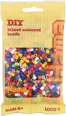 Perles à repasser Hama Midi, mélange de couleurs, 1000 pièces