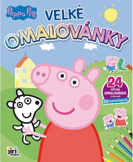 Grand cahier de coloriage Peppa Pig avec autocollants