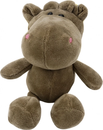 Hippopotame en peluche avec ventouse, marron 23 × 12 cm