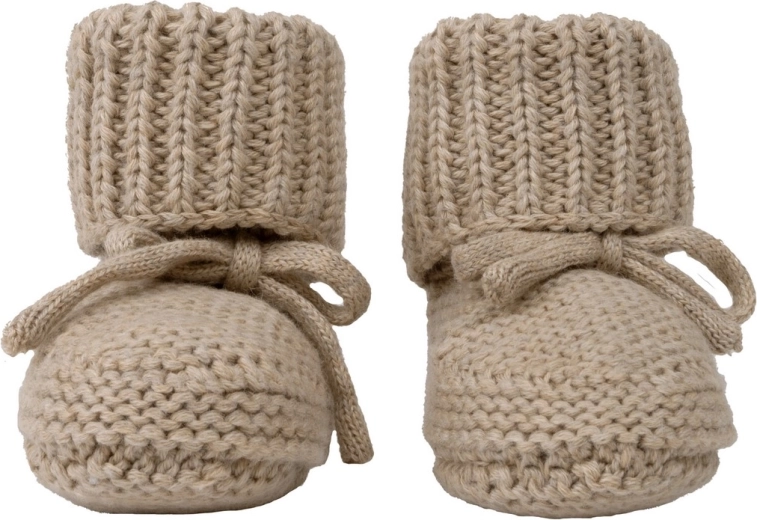 Chaussons tricotés Lodger beige 0–6 mois
