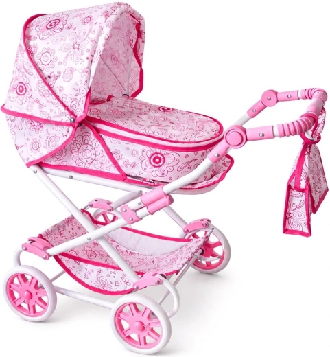 New Baby Monika Flowers poussette pour poupées 2-en-1