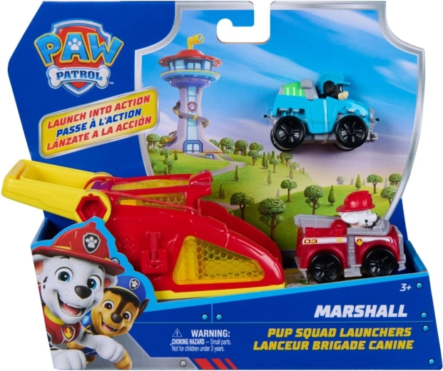 Pat’ Patrouille set lanceur Marshall – double pack de voitures de course