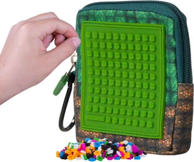 Pixie Crew pochette carrée verte avec pixels Mine&Craft