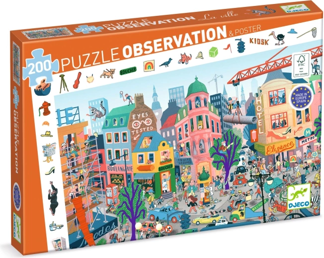Puzzle d’observation Djeco La ville