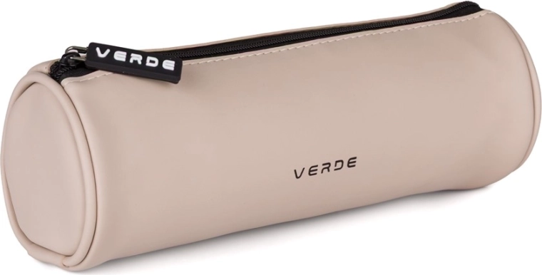 Trousse ronde Verde mocca en PU