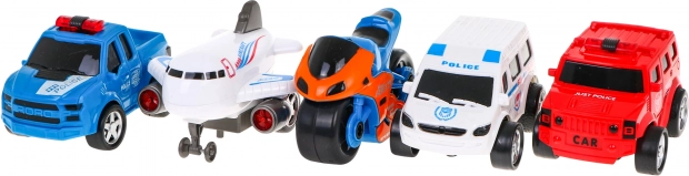 Ensemble ludique pour enfants de 5 jouets à propulsion 3+