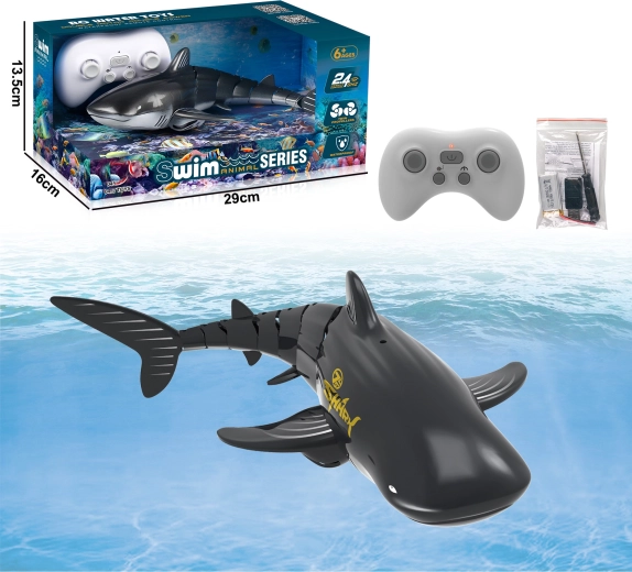 Baleine RC avec fontaine d’eau – noire