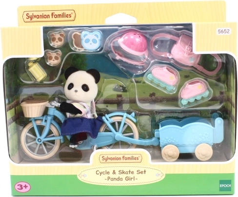 Sortie à vélo de la famille panda Rosalina Sylvanian Families
