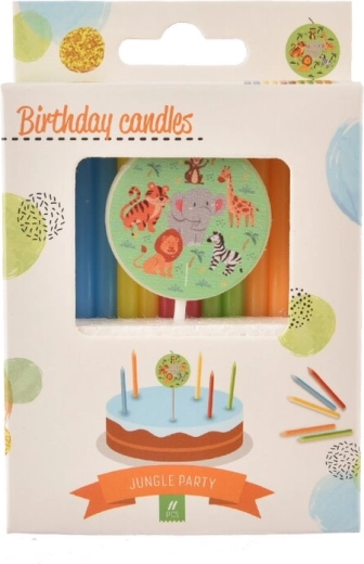 Bougies d’anniversaire Jungle 10 cm (11 pcs)
