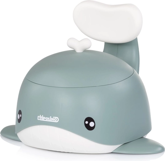 Pot pour enfant Chipolino avec dossier Whale vert