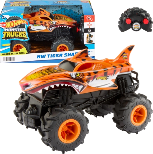 Véhicule télécommandé Hot Wheels RC Tiger Shark