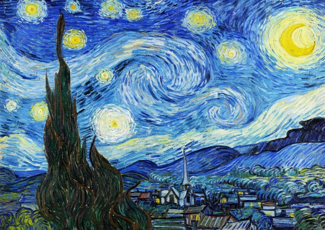 Puzzle Vincent Van Gogh : La Nuit étoilée 1000 pièces