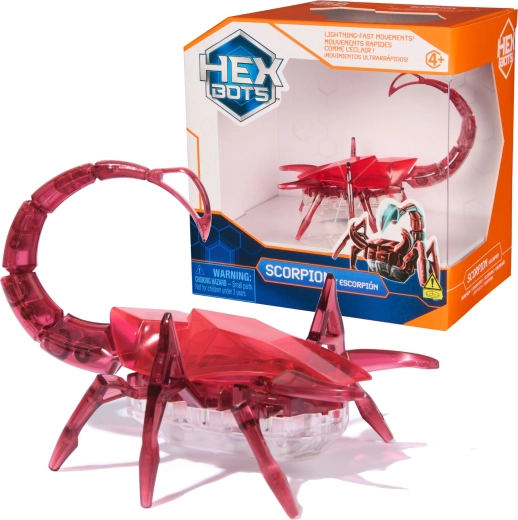 Hex Bots figurine articulée scorpion rouge avec lumière