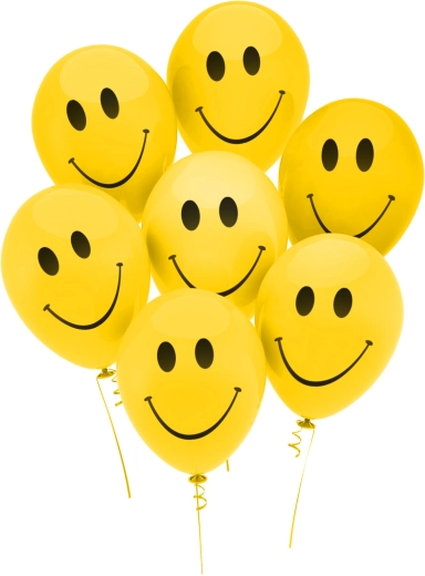 Ensemble de ballons jaunes à motif noir