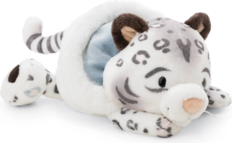 Léopard des neiges en peluche Eleni Snowbell de NICI GREEN, couché 20 cm