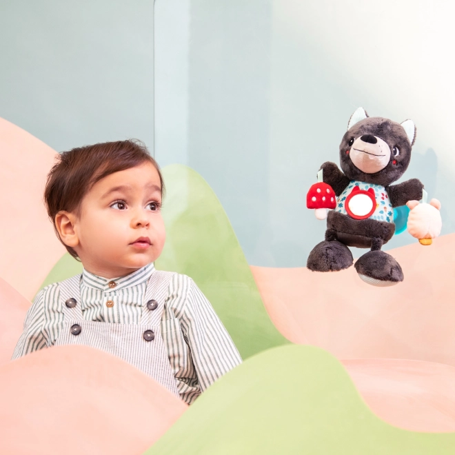 jouet en peluche de voyage avec activités loup LUDVÍK